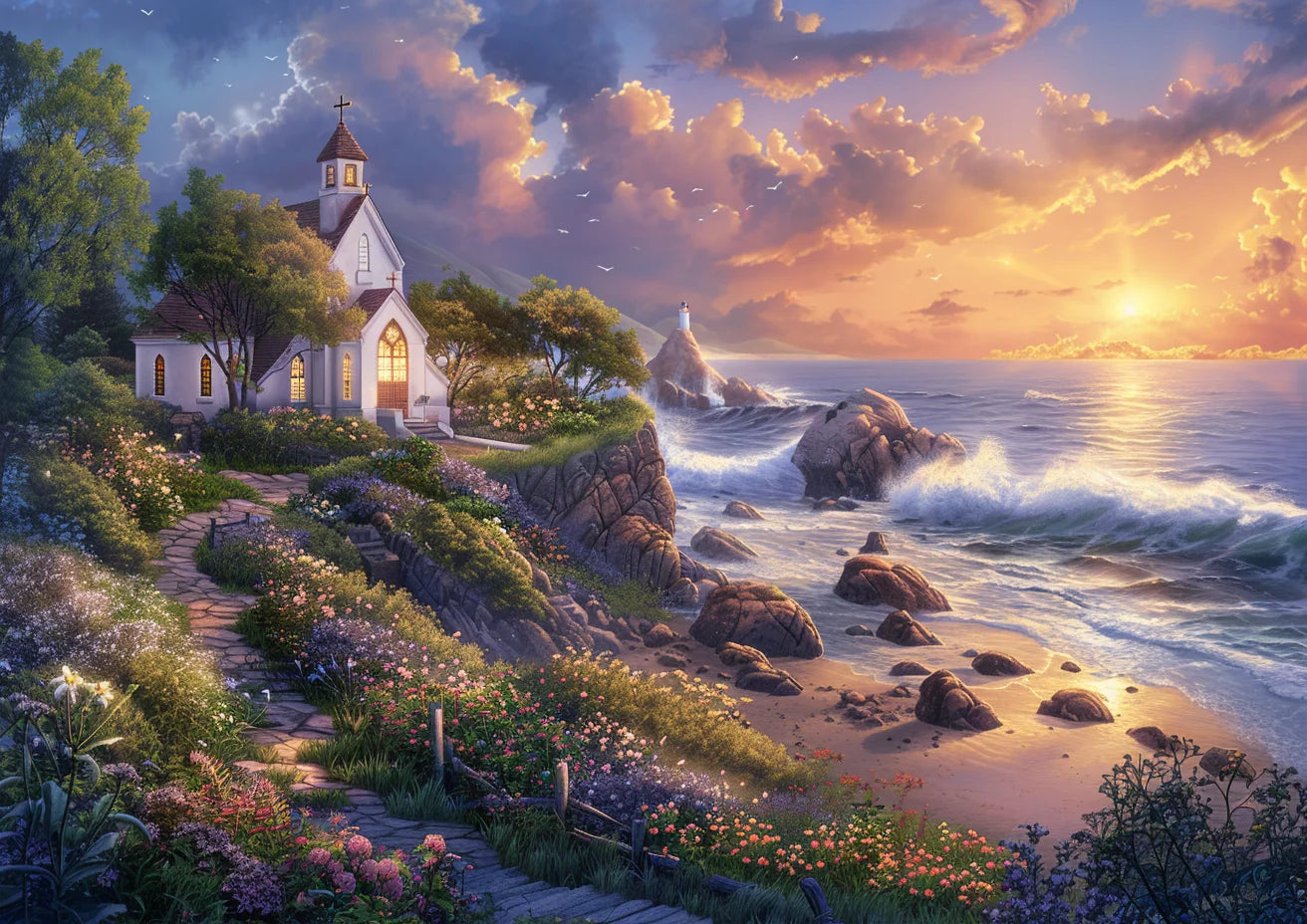 Coastal Church Art Print