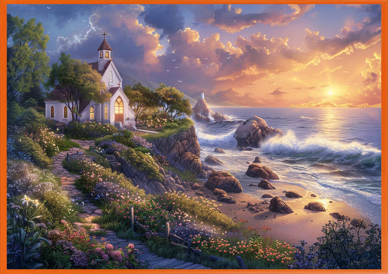 Coastal Church Art Print