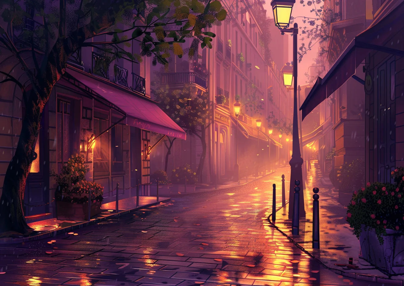 Parisian Evening Scene