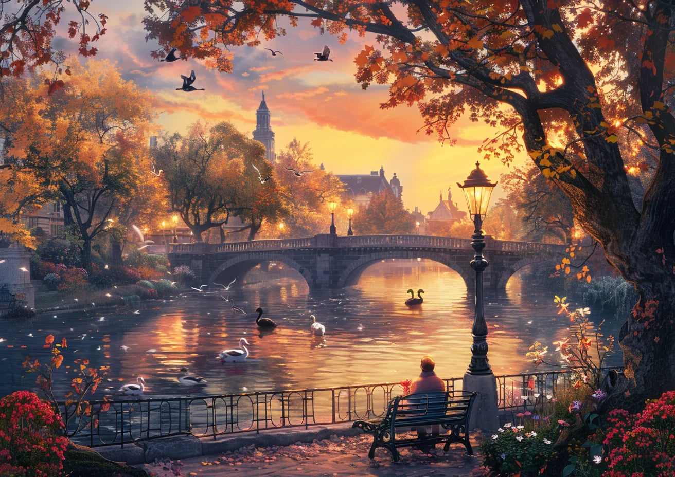 Autumn City Scene
